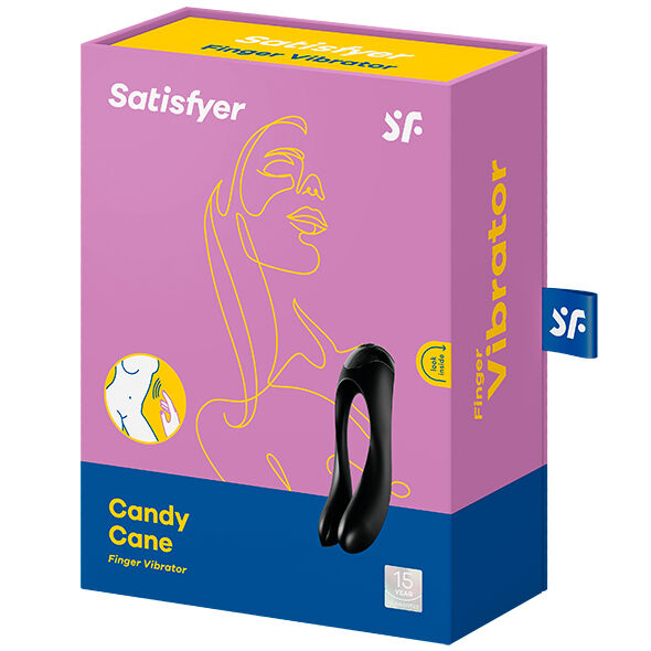 Satisfyer Candy Cane Finger-Vibrator – schwarz
