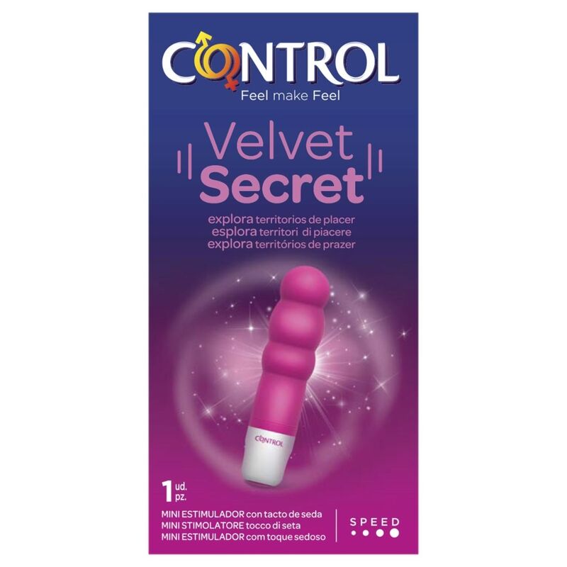 Control Velvet Secret Mini-Vibrator – 10 cm, 4 Stufen