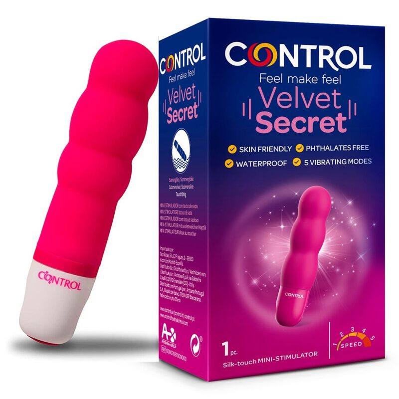 Control Velvet Secret Mini-Vibrator – 10 cm, 4 Stufen