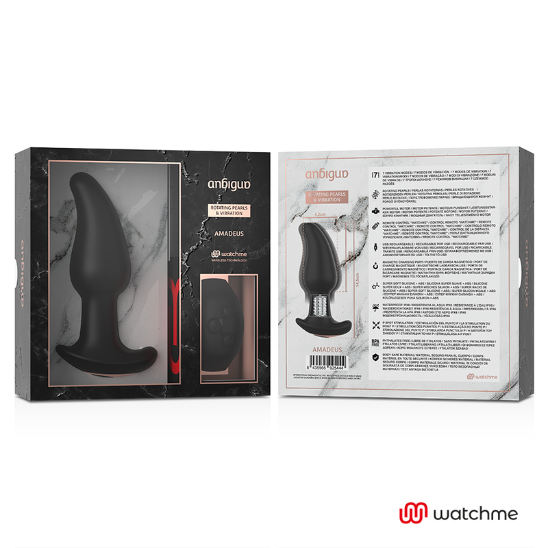 Anbiguo Amadeus Anal-Vibrator WatchMe – rotierende Perlen