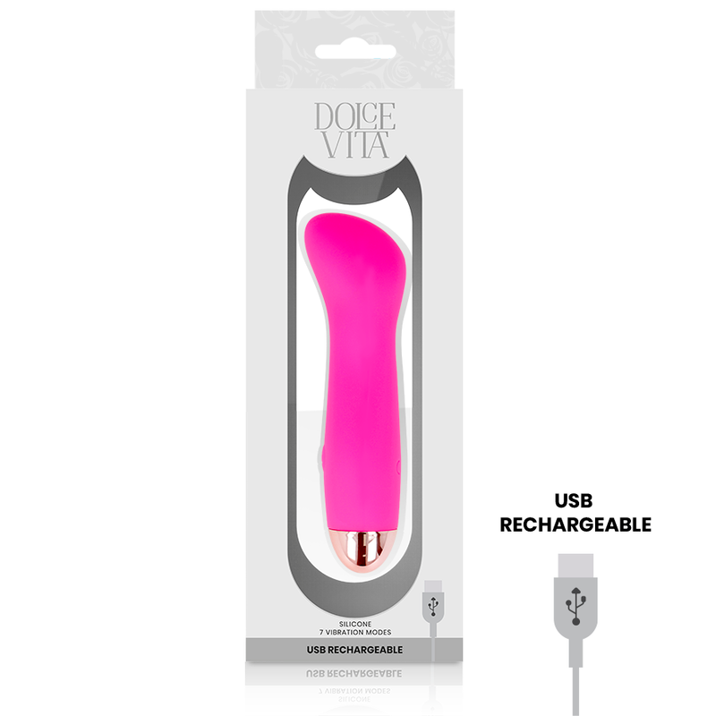 Dolce Aufladbarer Vibrator eine Rosa 7 Geschwindigkeit