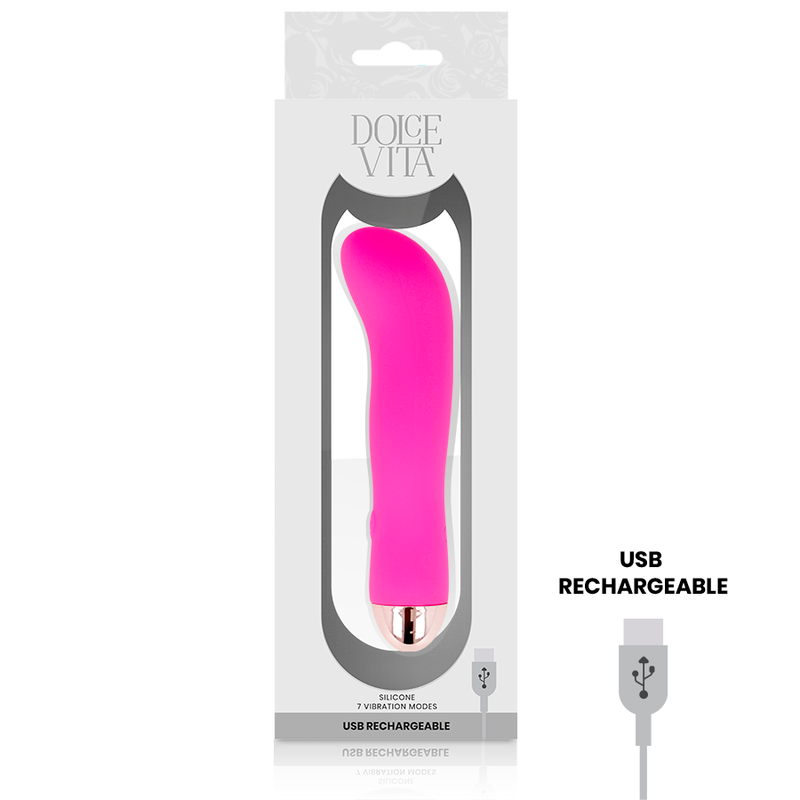 Dolce Vita Aufladbarer Vibrator Zwei Rosa 7 Geschwindigkeiten