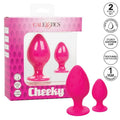 CalExotics Cheeky Butt Plug Set – rosa, S und L