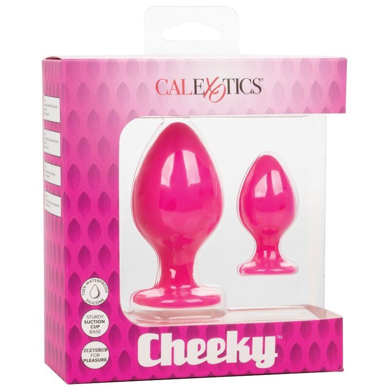 CalExotics Cheeky Butt Plug Set – rosa, S und L