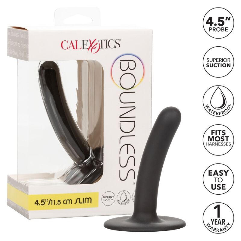 CalExotics Boundless Slim Dildo – 11,5 cm, mit Saugnapf