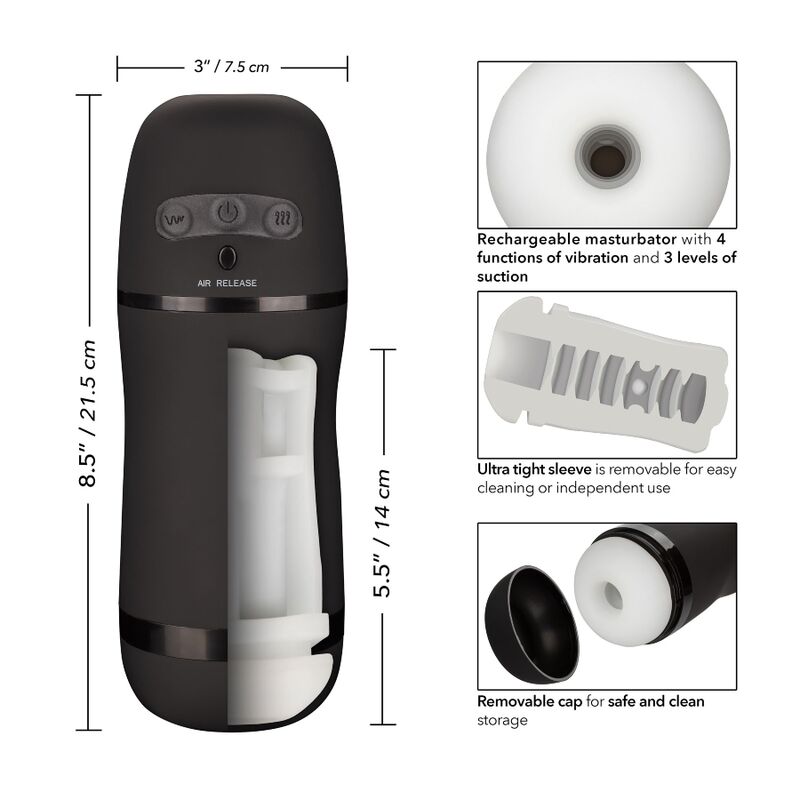 CalExotics Optimum Power Pulsar Saug-Masturbator – vibrierend
