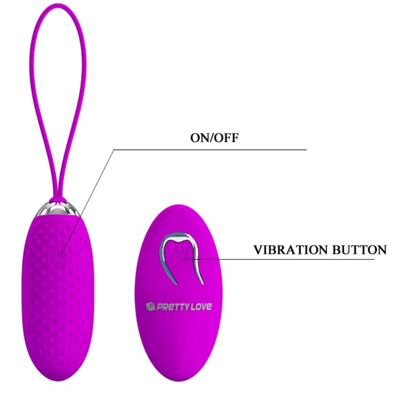 Pretty Love Joanna Vibrations-Ei mit Fernbedienung – 12 Modi
