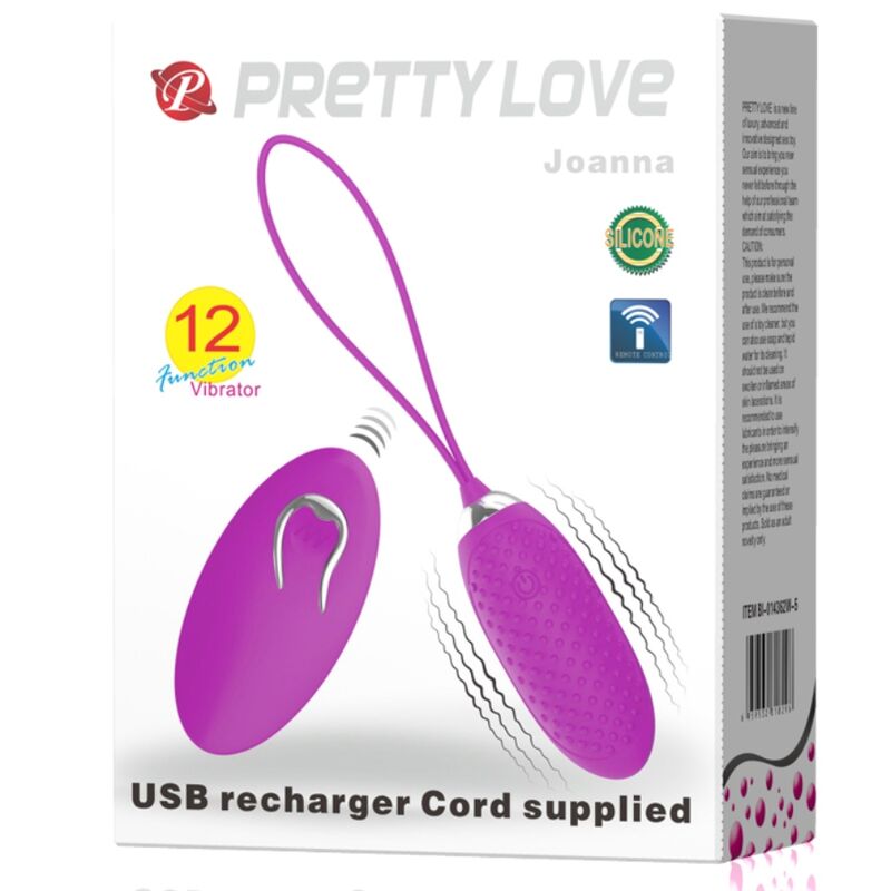 Pretty Love Joanna Vibrations-Ei mit Fernbedienung – 12 Modi