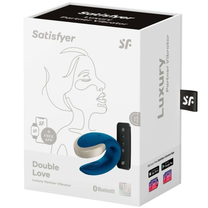 Satisfyer Double Love Luxury Partner-Vibrator – blau