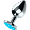 Ohmama Analplug mit Blauem Kristall L