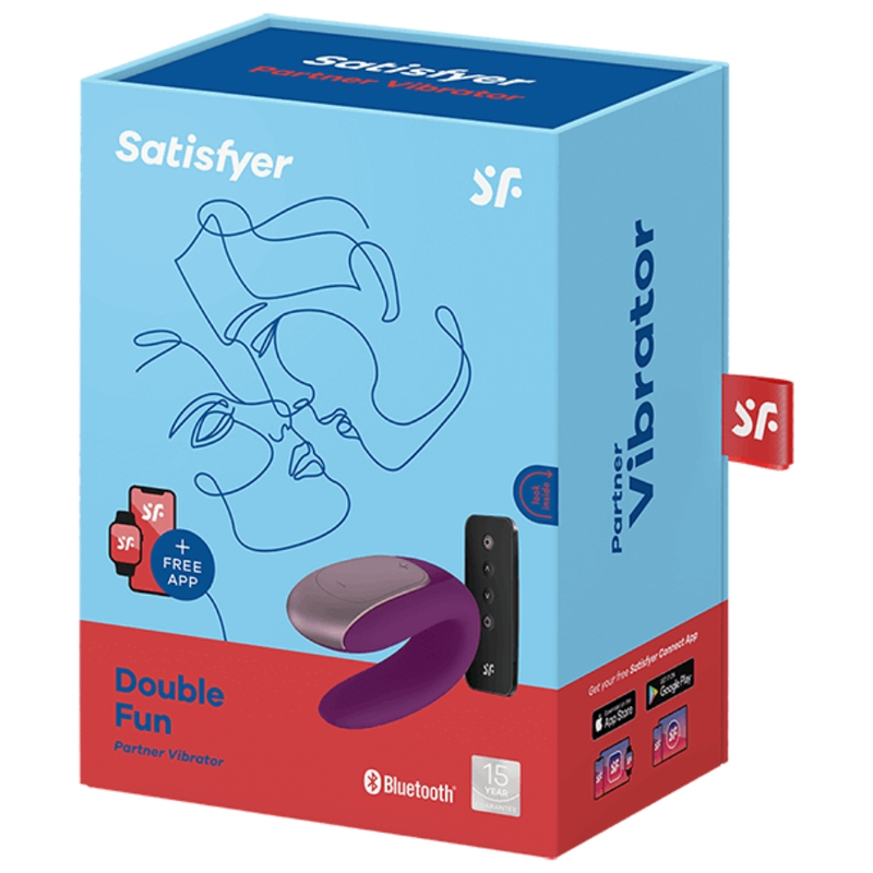 Satisfyer Double Fun Partner Vibrator Lila