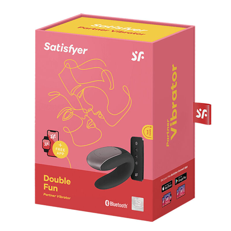 Satisfyer Double Fun Partner Vibrator Schwarz