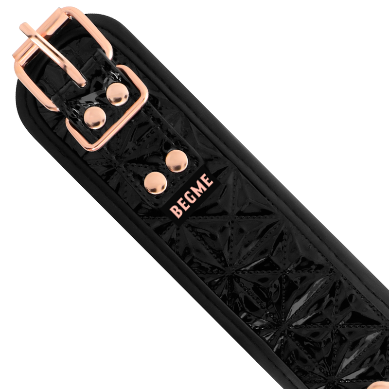 Begme Black Edition Premium Veganer Lederhalsband