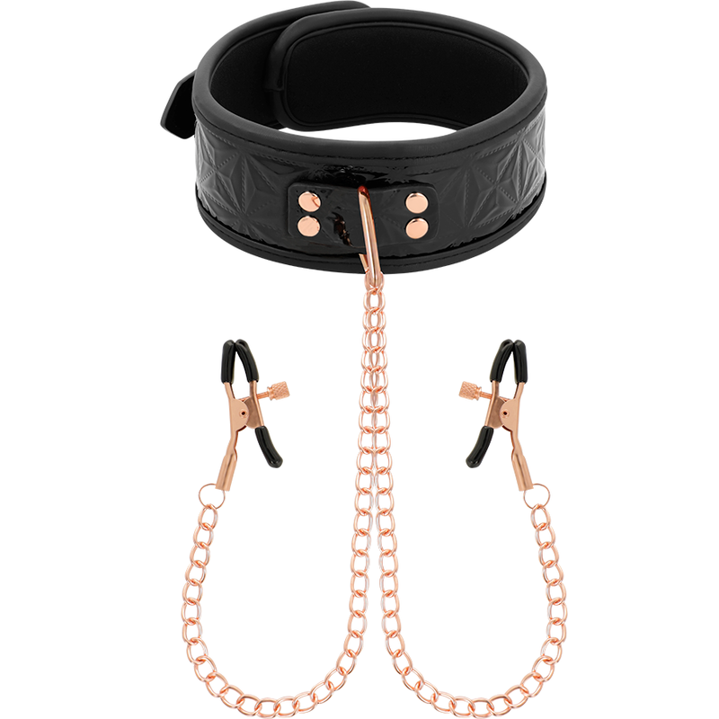 Begme Black Edition Halsband mit Nippelklemmen