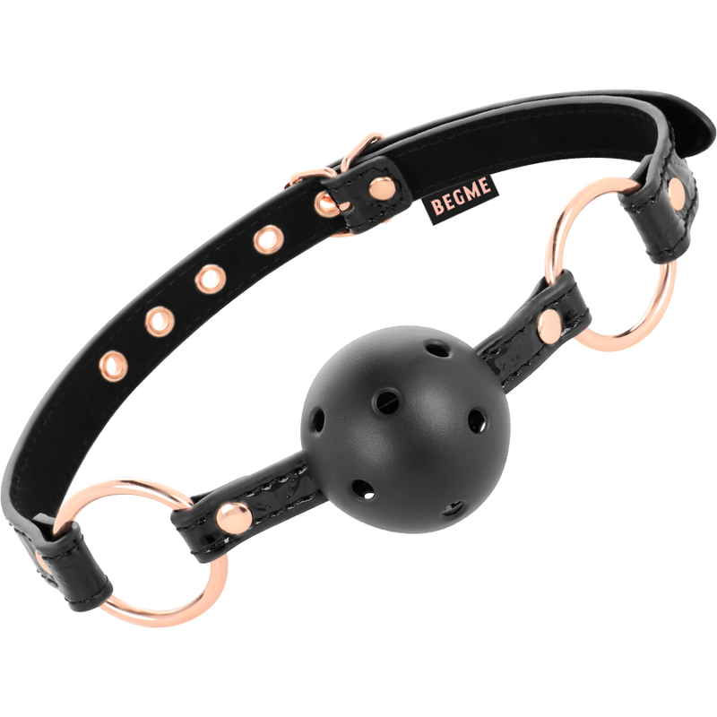 Begme Black Edition Ballknebel Veganes Leder