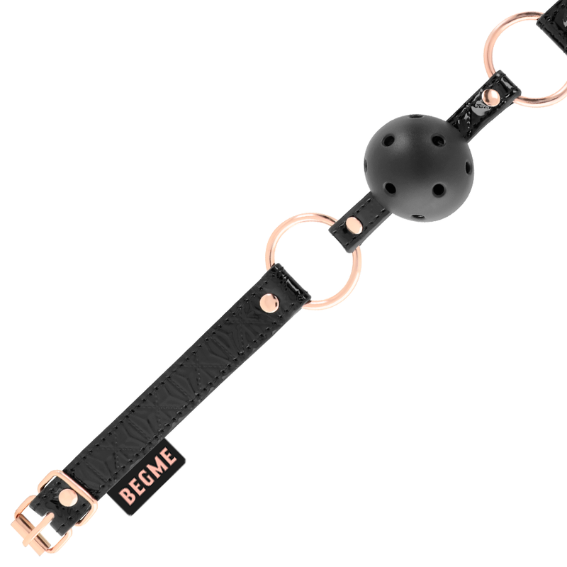 Begme Black Edition Ballknebel Veganes Leder