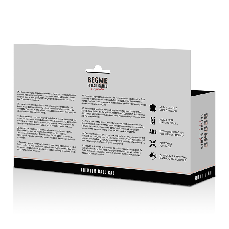 Begme Black Edition Ballknebel Veganes Leder