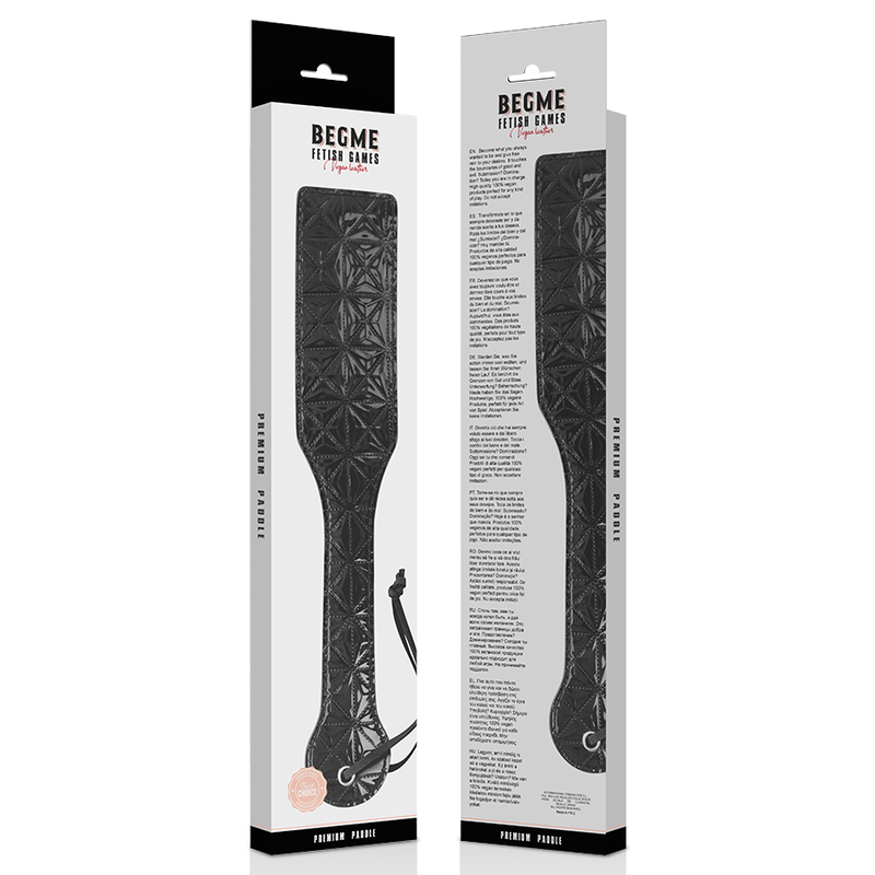 Begme Black Edition Paddel aus veganem Leder – BDSM