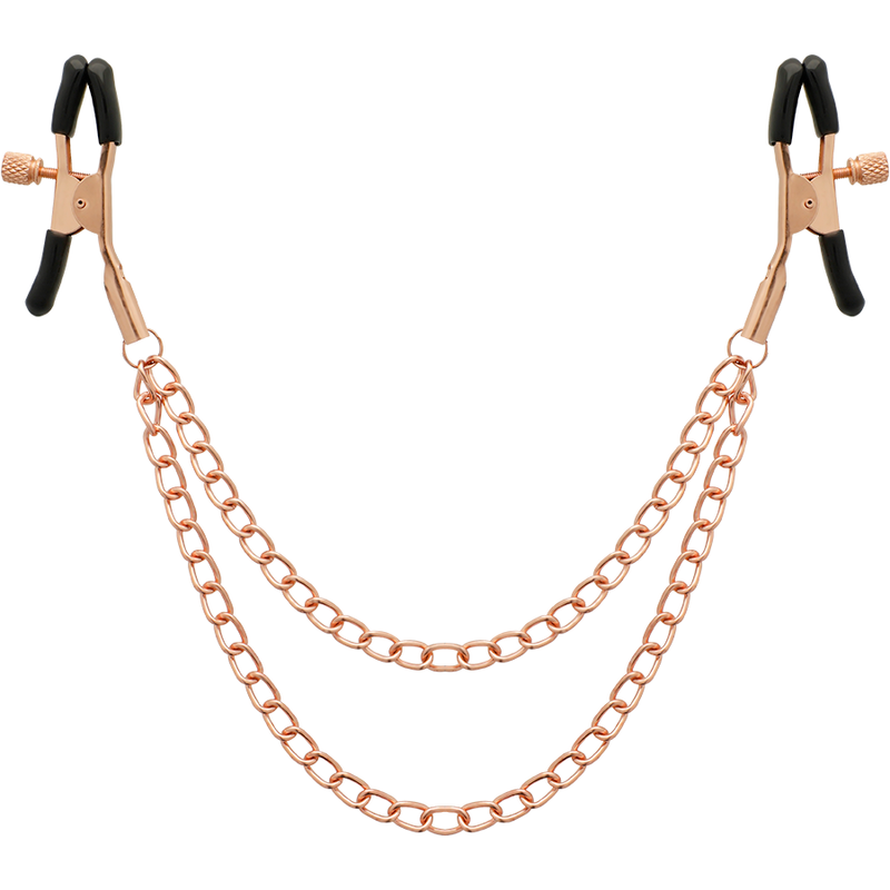 Begme Black Edition Nippelklemmen mit Kette – nickelfrei