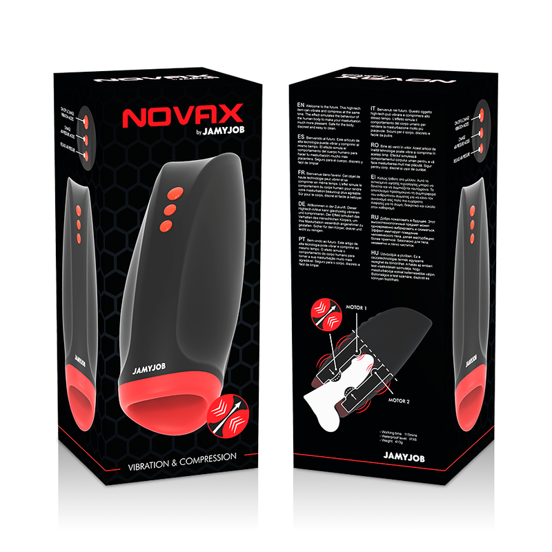 JamyJob Novax Masturbator – 6 Saug- & 10 Vibrationsmodi