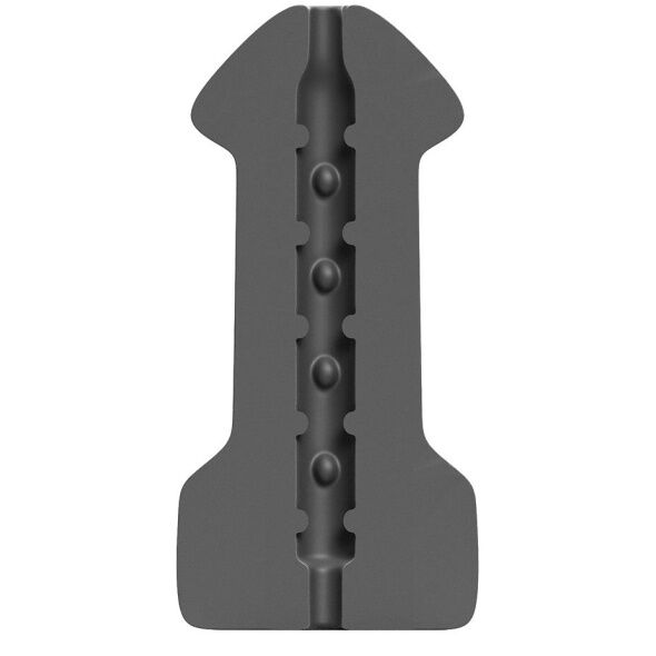 All Black Hook Up Masturbator – realistischer Mund, 17 cm