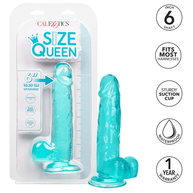 CalExotics Grösse Königin-dildo Blau 15.3 CM