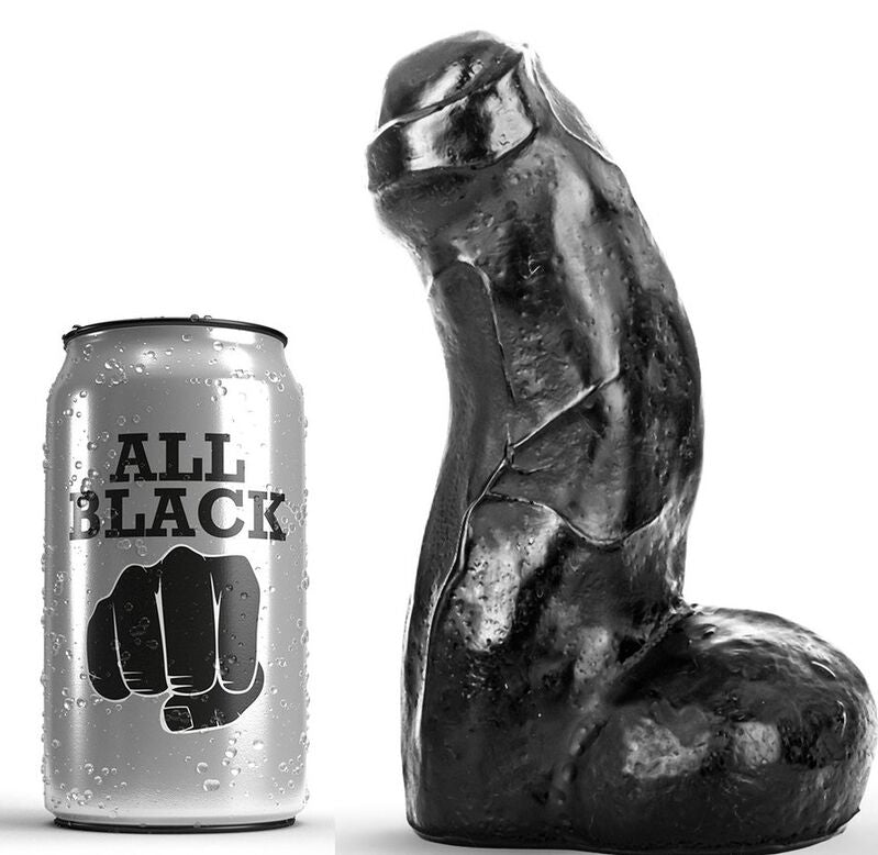 All Black Realistischer Dong Schwarz 17 CM