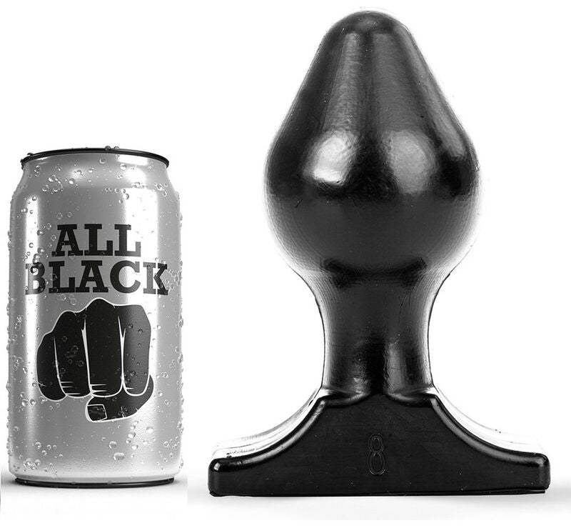 All Black Analplug 16x8 CM