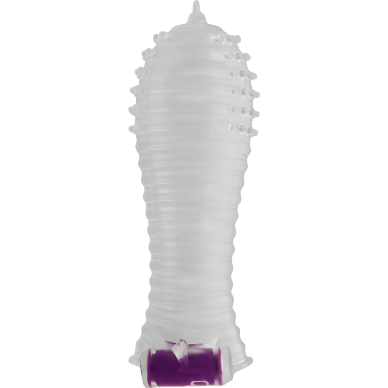 Ohmama Strukturierte Penishülle mit Vibrations-Bullet – Modell 1