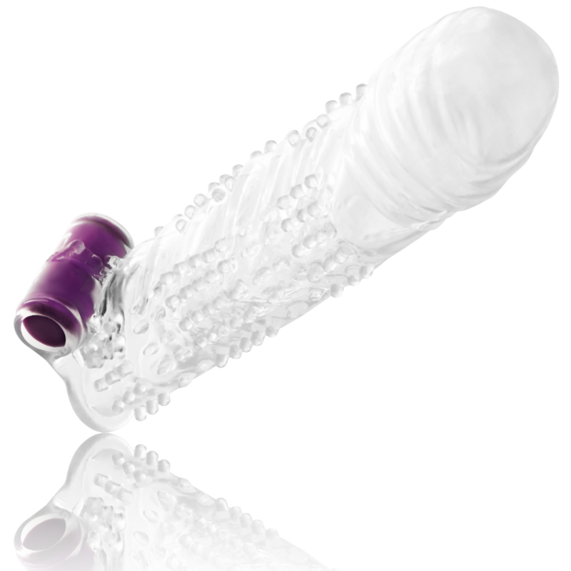 Ohmama Strukturierte Penishülle mit Vibrations-Bullet – Modell 2