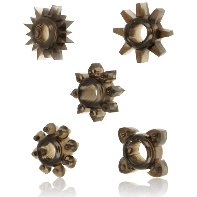 Ohmama Silikon Hoden- & Penisring-Set – 5-teilig, schwarz