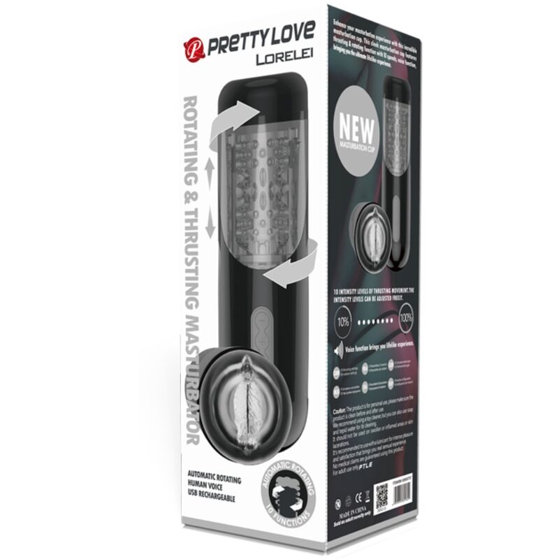 Pretty Love Lorelei Premium-Masturbator – Rotation & Stoß, 10+10