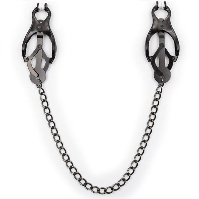 Ohmama Japanische Nippelklammern mit Schwarzer Kette