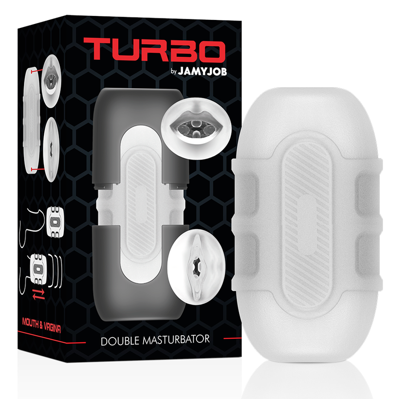 JamyJob Turbo Doppel-Masturbator – Mund & Vagina, Cyberskin