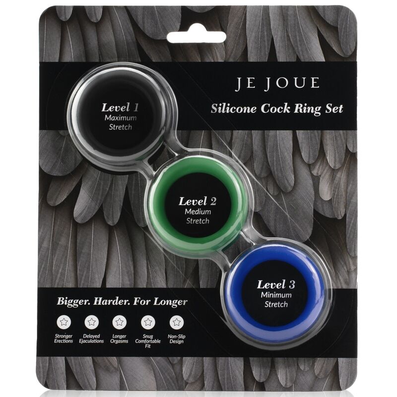 Je Joue Silikon-Penisring-Set – 3 Ringe, seidenweich