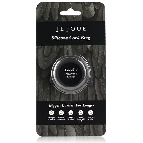 Je Joue Maximum Stretch Silikon-Penisring – schwarz