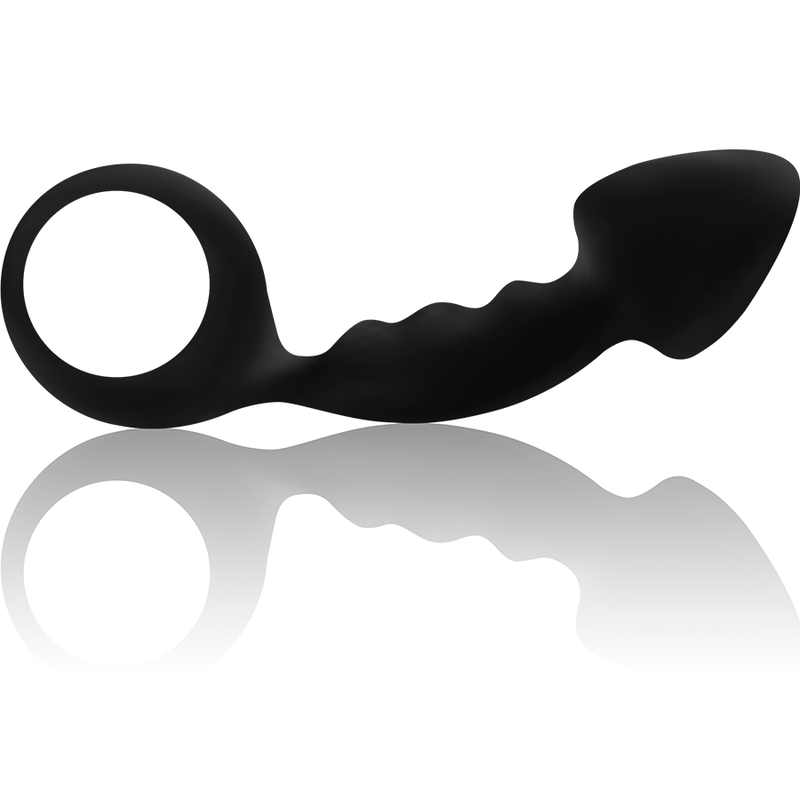 Ohmama Gerippter Analplug mit Ring