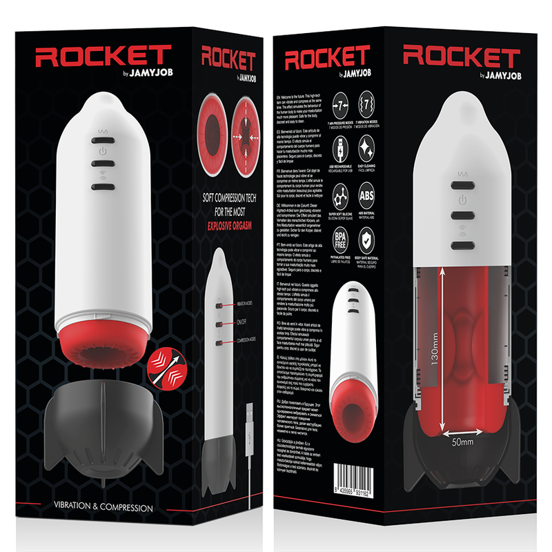 JamyJob Rocket Masturbator – Soft Compression & Vibration