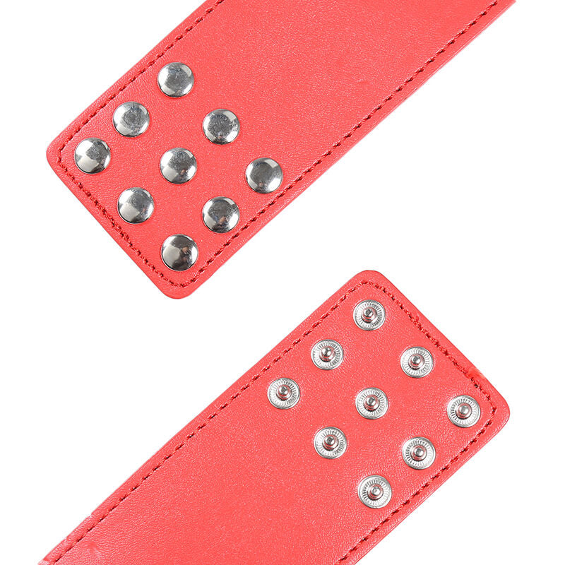 Ohmama Fetish Rote Handschellen mit Schnappverschluss