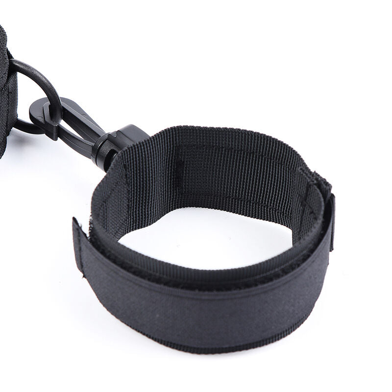 Ohmama Fetish Nylon Hogtie – Halsband & Handschellen, Klettverschluss