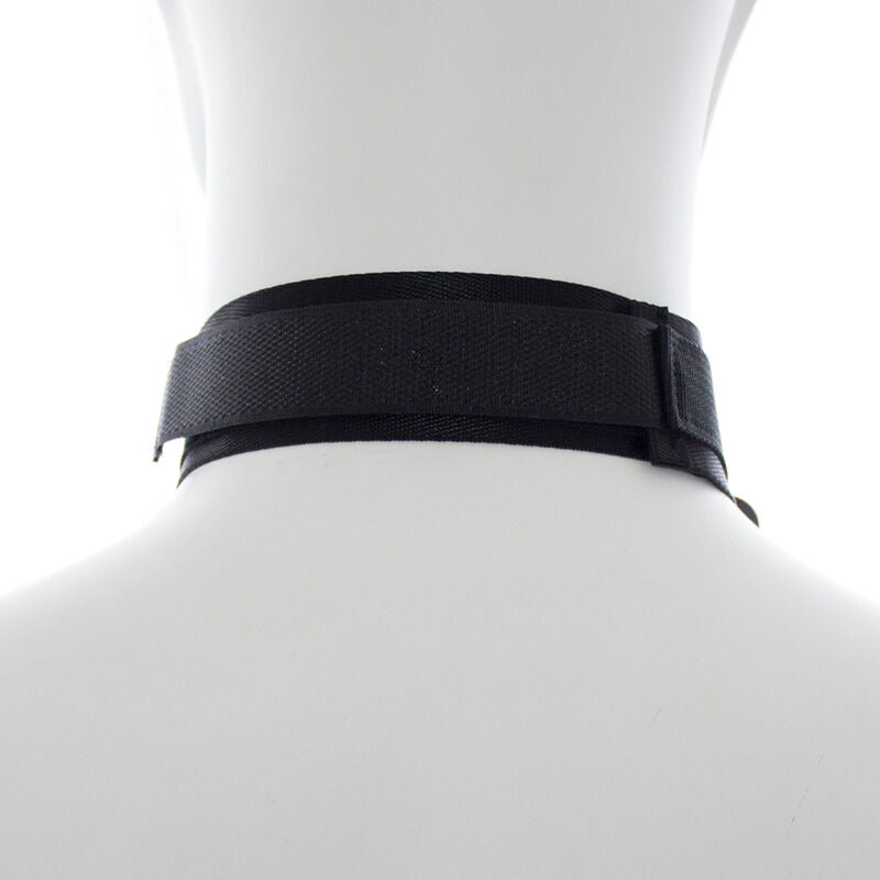 Ohmama Fetish Nylon Hogtie – Halsband & Handschellen, Klettverschluss