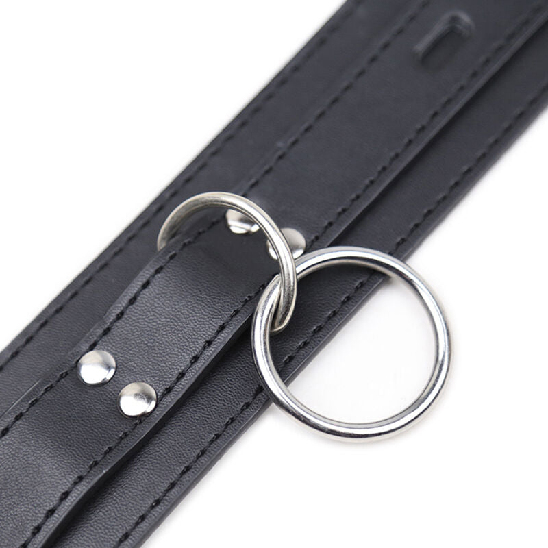 Ohmama Fetish Submission-Halsband mit 3 Ringen & Leine