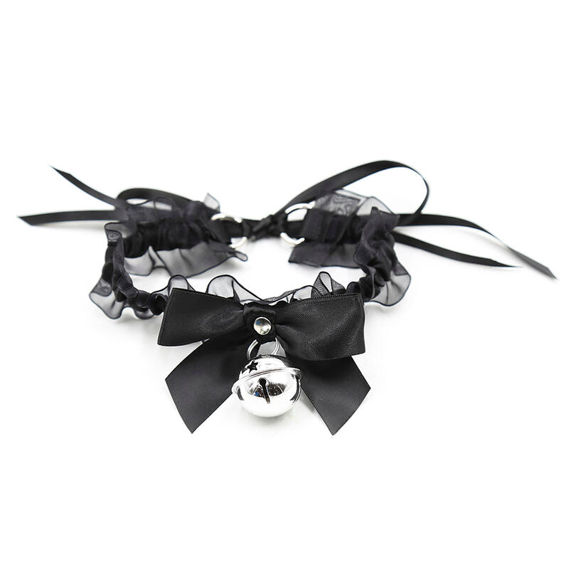 Ohmama Fetish Spitzen-Halsband mit Glöckchen – Polyester