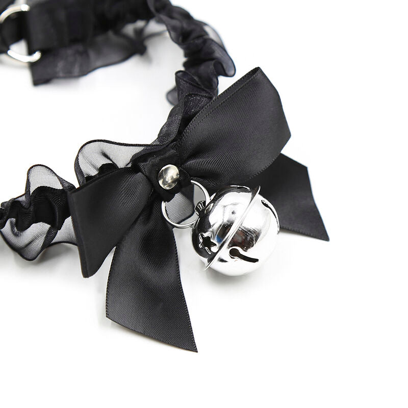Ohmama Fetish Spitzen-Halsband mit Glöckchen – Polyester