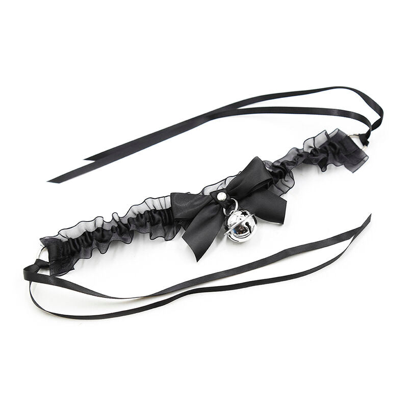 Ohmama Fetish Spitzen-Halsband mit Glöckchen – Polyester