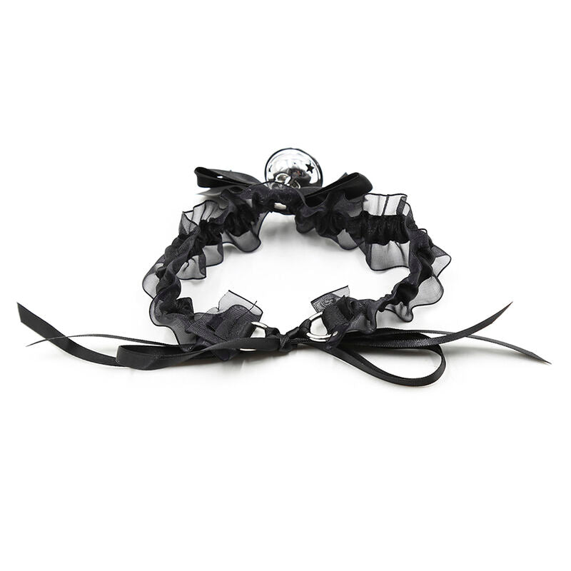 Ohmama Fetish Spitzen-Halsband mit Glöckchen – Polyester