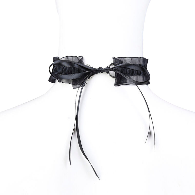 Ohmama Fetish Spitzen-Halsband mit Glöckchen – Polyester