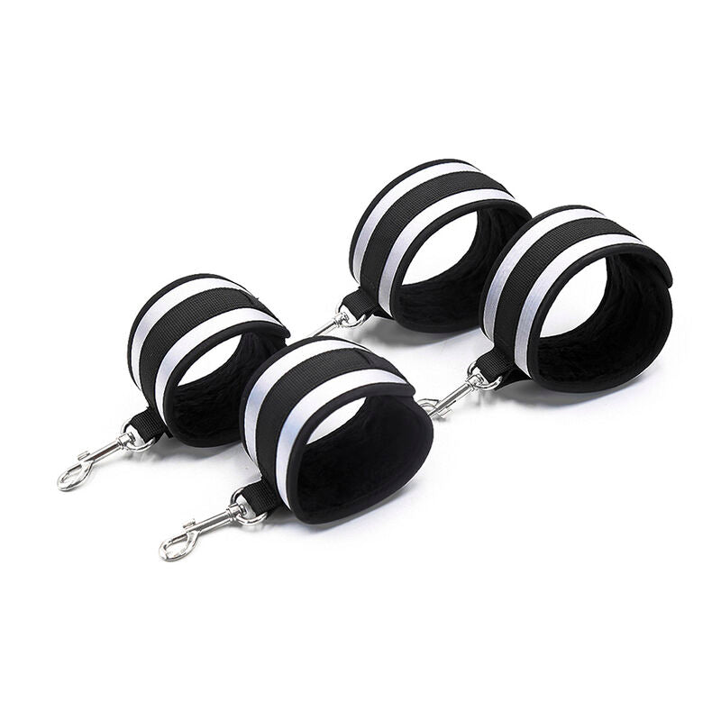 Ohmama Fetish Handgelenkmanschetten aus Neopren – grau