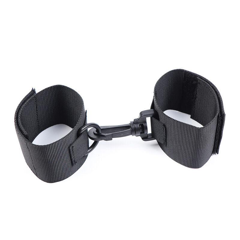 Ohmama Fetish Nylon-Handschellen mit Haken – ohne Riemen