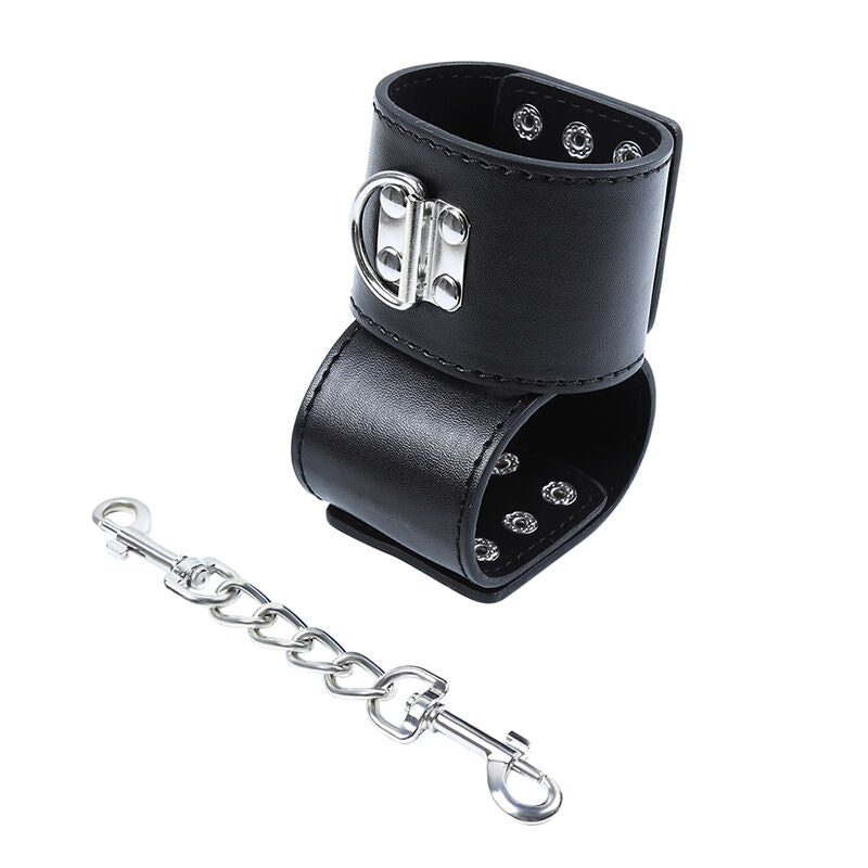Ohmama Fetish Metall-Handschellen mit Nieten & Schnappbefestigung